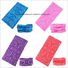 Conception sur mesure imprimée en polyester imprimé sport uv protection bandana buff bandana